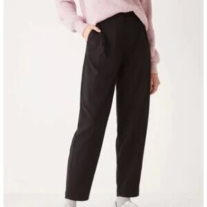 Frank and Oak Pants Womens 6 Black Amelia Vintage Fit Crop Tapered Trousers